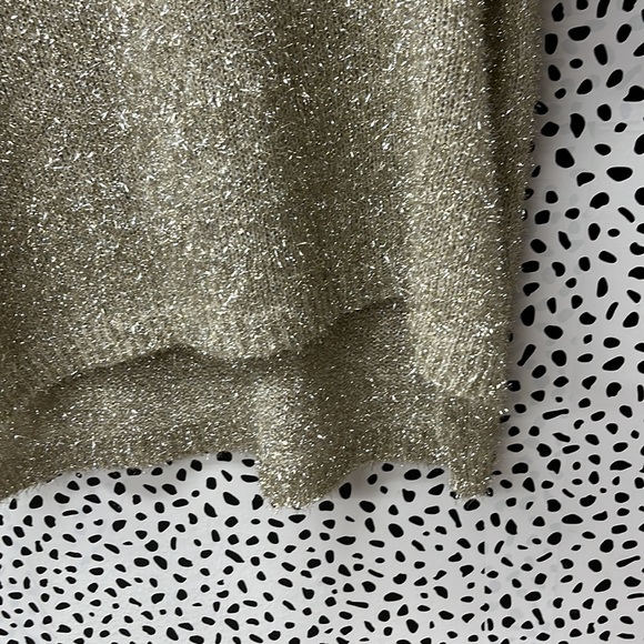 She + Sky Metallic Sparkly Oversized Sweater - Picture 3 of 5